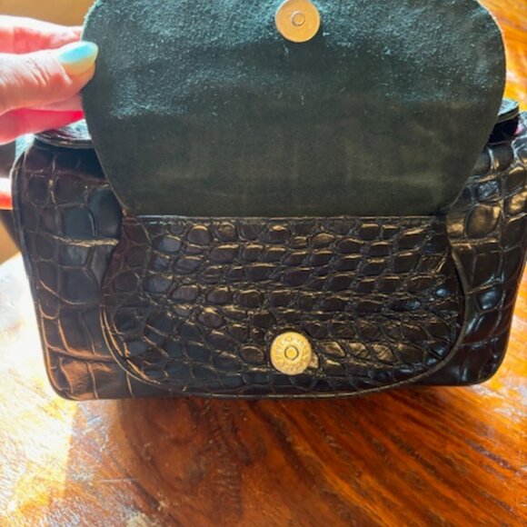 Green Furla crocodile bag - Picture 7 of 9